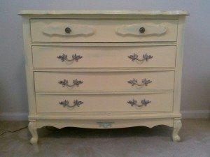 After: Two color distressing
