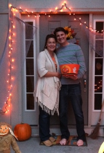 Two of my favorite things....a bucket of chocolate and my husband.