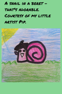 A snail in a beret - that's adorable.
