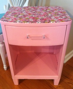Vintage contact paper tops it off!